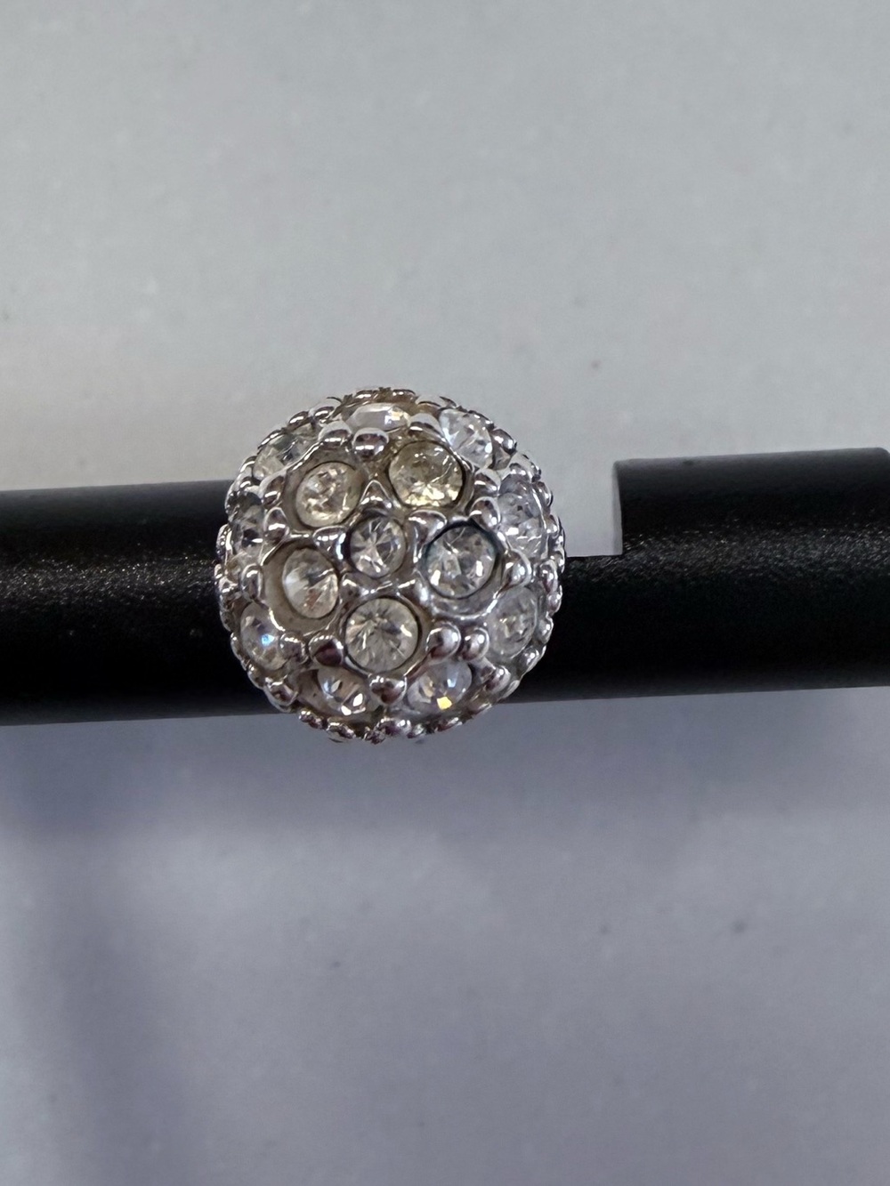 Swarovski Silver Crystal Pave Dome Stud Earrings